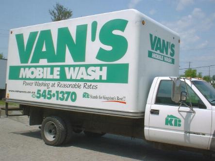 washing vans in the washer